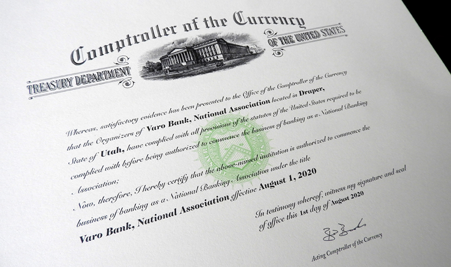 National bank charter National bank charter