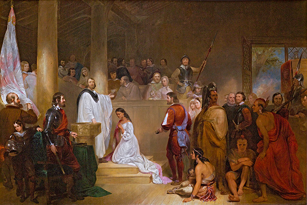 Baptism of Pocahontas - John Chapman, 1840