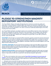 Minority Depository Institution Pledge
