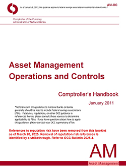 Comptroller's Handbook: Asset Management Operations and Controls Cover Image