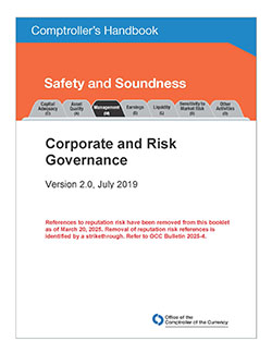 Comptroller's Handbook: Corporate and Risk Governance Cover Image