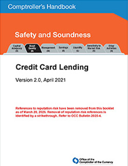 Comptroller's Handbook: Credit Card Lending Cover Image