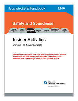 Comptroller's Handbook: Insider Activities Cover Image