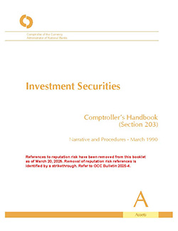 Comptroller's Handbook: Investment Securities Cover Image