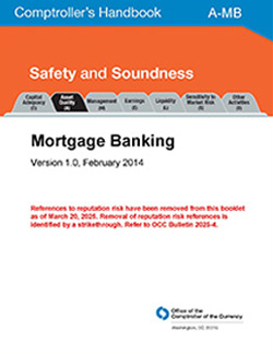 Comptroller's Handbook: Mortgage Banking Cover Image