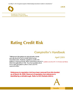 Comptroller's Handbook: Rating Credit Risk Cover Image