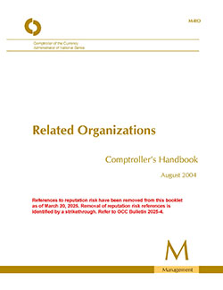 Comptroller's Handbook: Related Organizations Cover Image