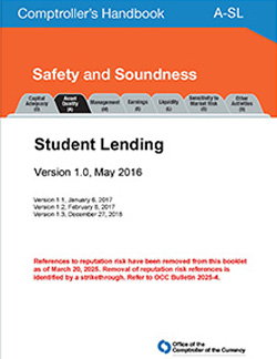 Comptroller's Handbook: Student Lending Cover Image